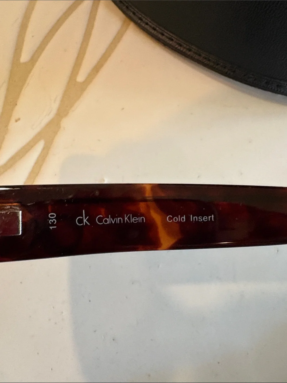Calvin Klein rectangle tortoiseshell sunglasses
